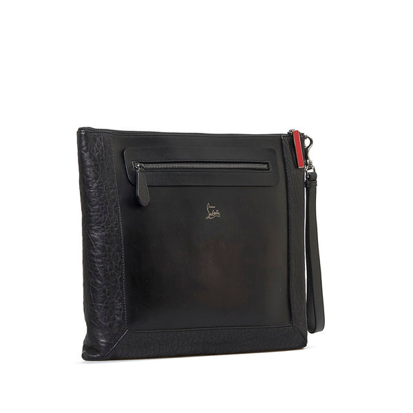 クリスチャンルブタン クラッチバッグ セカンドバッグ ブラック レザー メンズ Christian Louboutin 【中古】