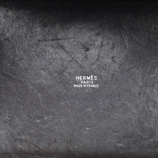 エルメス ピコタンPM  シルバー金具 ハンドバッグ ダークブラウン ヴィブラート レディース HERMES 【中古】