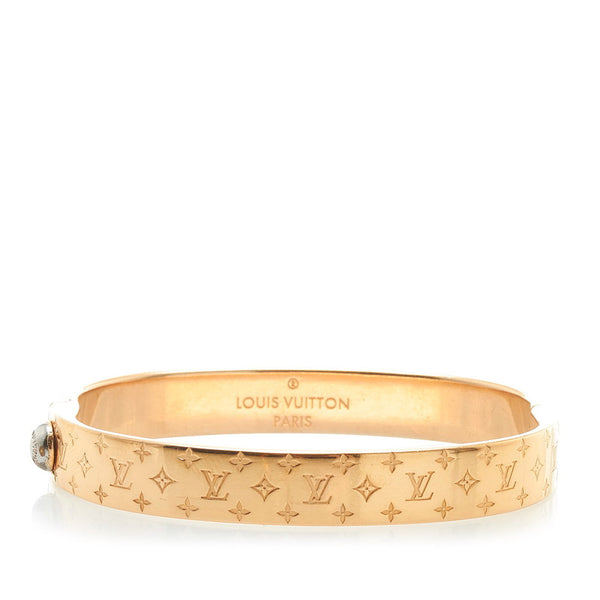 ルイ ヴィトン カフ ナノグラム M バングル ブレスレット  M00254 ピンクゴールド メッキ レディース LOUIS VUITTON 【中古】