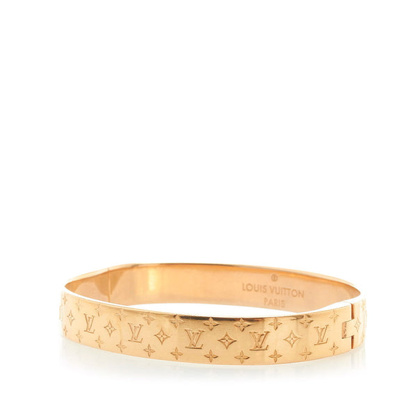 ルイ ヴィトン カフ ナノグラム M バングル ブレスレット  M00254 ピンクゴールド メッキ レディース LOUIS VUITTON 【中古】