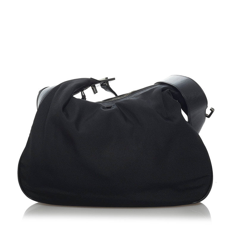 グッチ ワンショルダーバッグ 001 3341 ブラック ナイロン レザー レディース GUCCI 【中古】