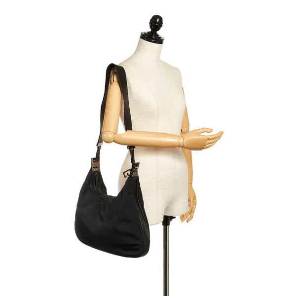 グッチ ワンショルダーバッグ 001 3341 ブラック ナイロン レザー レディース GUCCI 【中古】