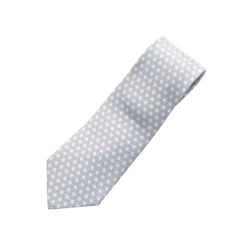 エルメス ライトブルー シルク ネクタイ メンズ HERMES 【中古】