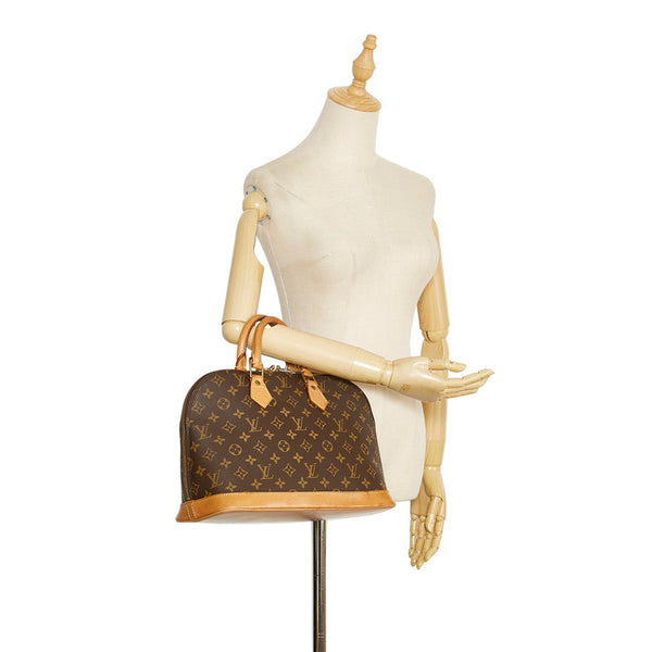 ルイ ヴィトン モノグラム アルマ ハンドバッグ M51130 ブラウン PVC レザー レディース LOUIS VUITTON 【中古】
