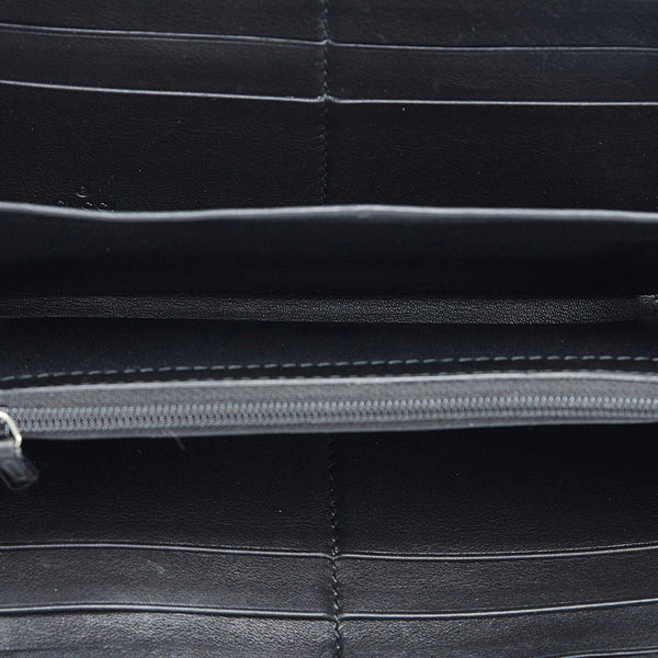 グッチ グッチシマ GGチャーム  ラウンドファスナー 長財布 233025 ブラック レザー レディース GUCCI 【中古】