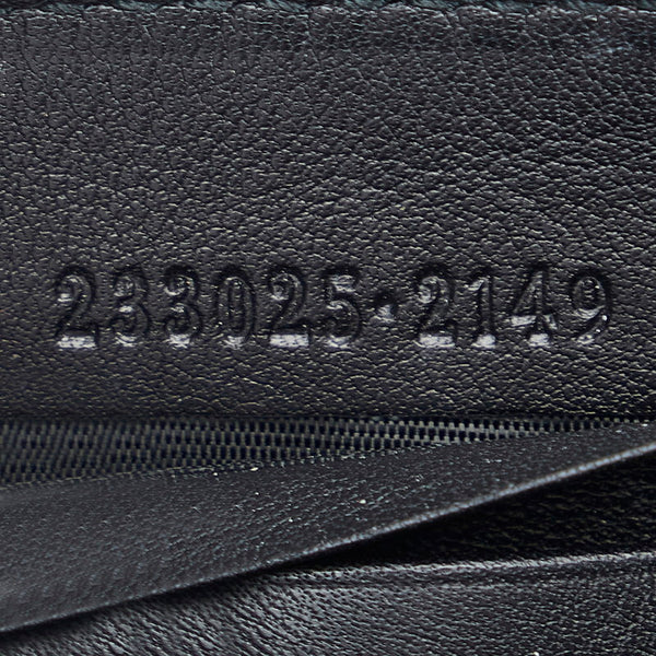 グッチ グッチシマ GGチャーム  ラウンドファスナー 長財布 233025 ブラック レザー レディース GUCCI 【中古】