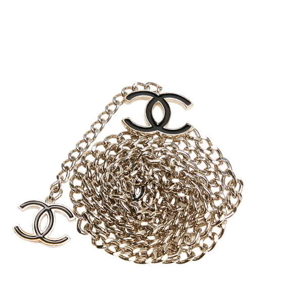 シャネル ココマーク チェーンベルト シルバー メタル レディース CHANEL 【中古】