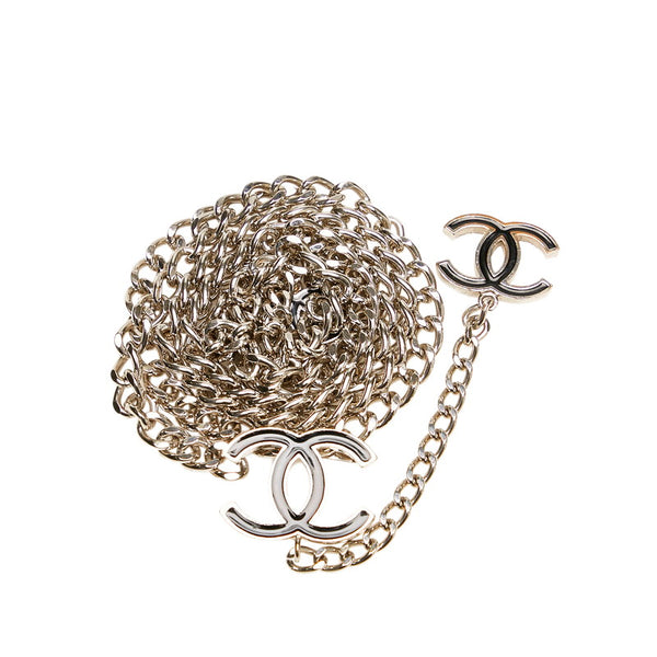 シャネル ココマーク チェーンベルト シルバー メタル レディース CHANEL 【中古】