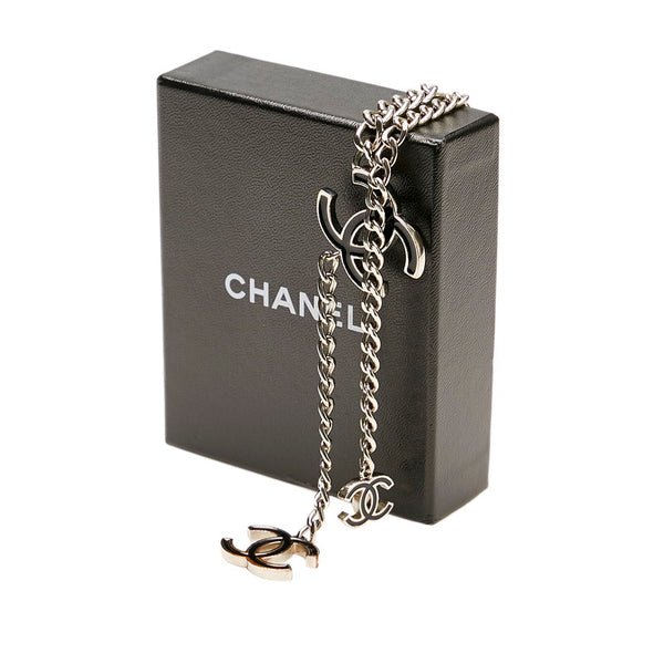 シャネル ココマーク チェーンベルト シルバー メタル レディース CHANEL 【中古】