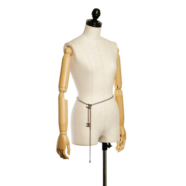 シャネル ココマーク チェーンベルト シルバー メタル レディース CHANEL 【中古】