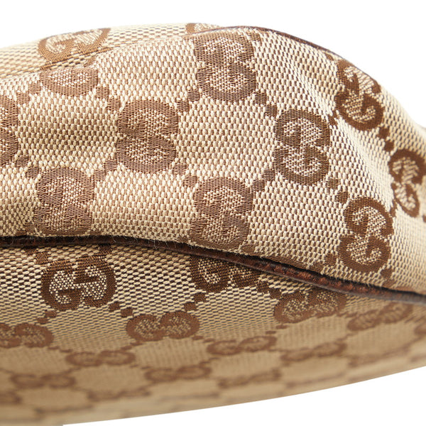 グッチ GGキャンバス 斜め掛け ショルダーバッグ 122790 ベージュ ブラウン キャンバス レザー レディース GUCCI 【中古】