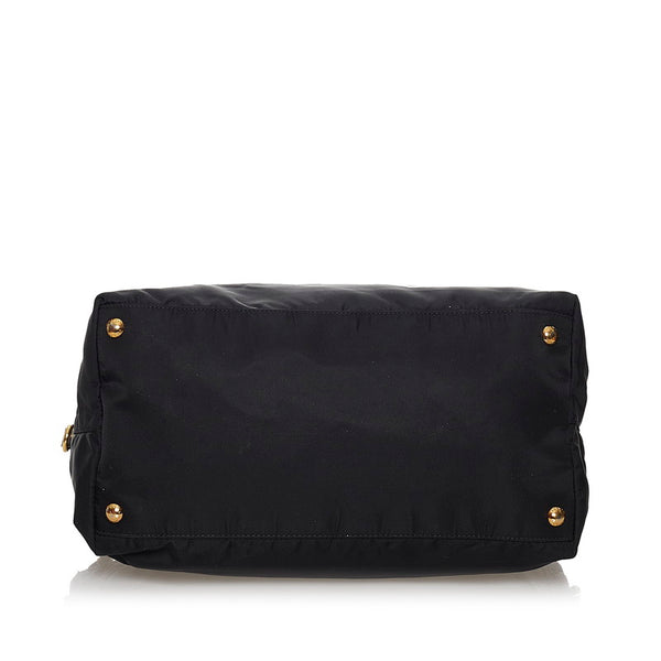 プラダ テスート ブラック ナイロン レザー ハンドバッグ ショルダーバッグ 2WAY レディース PRADA 【中古】