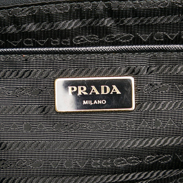プラダ テスート ブラック ナイロン レザー ハンドバッグ ショルダーバッグ 2WAY レディース PRADA 【中古】
