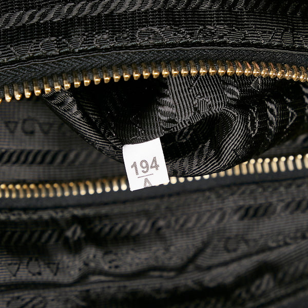プラダ テスート ブラック ナイロン レザー ハンドバッグ ショルダーバッグ 2WAY レディース PRADA 【中古】
