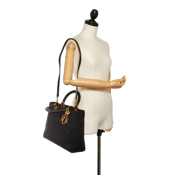 ディオール カナージュ レディディオール ハンドバッグ ショルダーバッグ 2WAY ブラック ゴールド ナイロン レディース Dior 【中古】