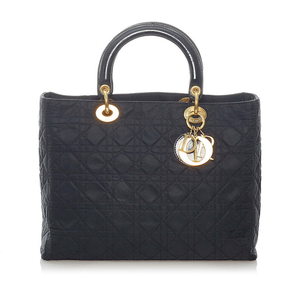 ディオール カナージュ レディディオール ハンドバッグ ショルダーバッグ 2WAY ブラック ゴールド ナイロン レディース Dior 【中古】