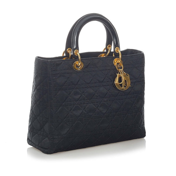 ディオール カナージュ レディディオール ハンドバッグ ショルダーバッグ 2WAY ブラック ゴールド ナイロン レディース Dior 【中古】