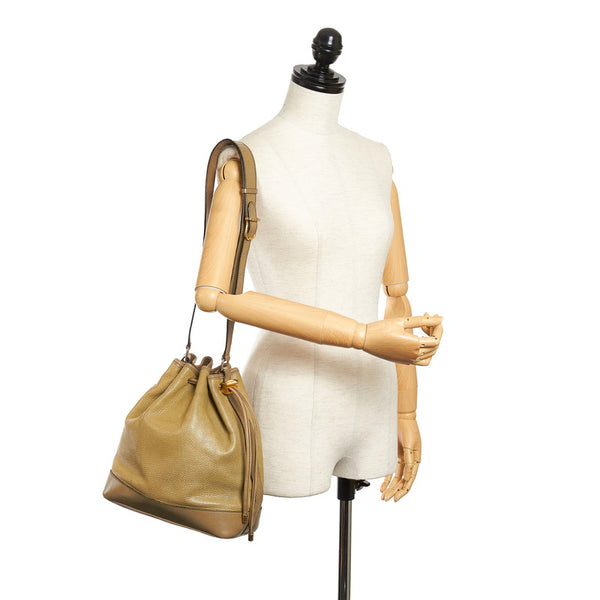 セリーヌ ショルダーバッグ グリーン  レザー レディース CELINE 【中古】