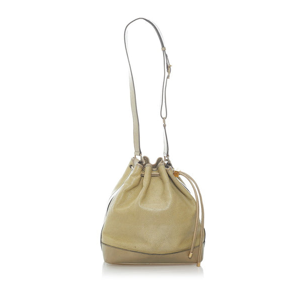 セリーヌ ショルダーバッグ グリーン  レザー レディース CELINE 【中古】