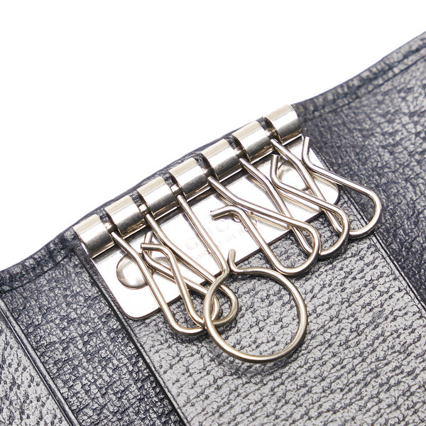 グッチ GGスプリーム オフィディアGG 6連 キーケース 603732 ベージュ ネイビー PVC レザー レディース GUCCI 【中古】