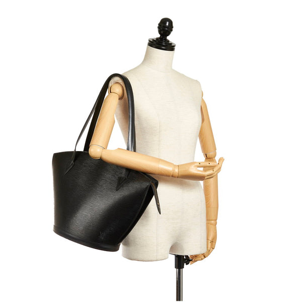 ルイ ヴィトン エピ サンジャック ショッピング トートバッグ M52262 ノワール ブラック レザー レディース LOUIS VUITTON 【中古】