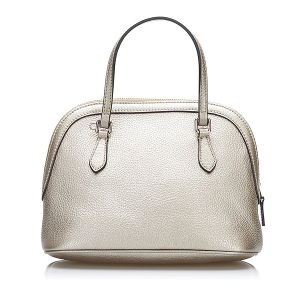 グッチ ハンドバッグ ショルダーバッグ 2WAY 341504 シルバー レザー レディース GUCCI 【中古】