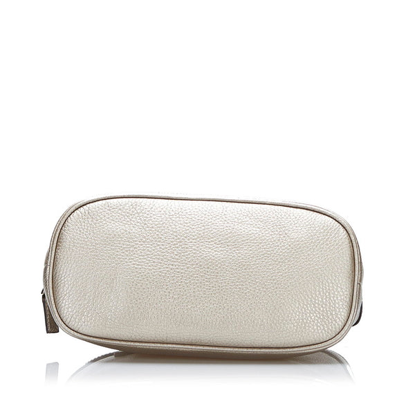 グッチ ハンドバッグ ショルダーバッグ 2WAY 341504 シルバー レザー レディース GUCCI 【中古】