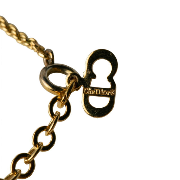 ディオール CDロゴ チェーン ネックレス ゴールド メッキ レディース Dior 【中古】