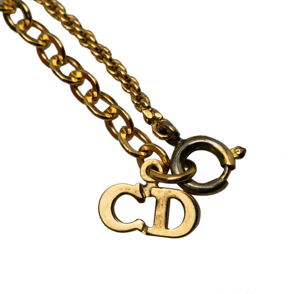 ディオール CDロゴ チェーン ネックレス ゴールド メッキ レディース Dior 【中古】