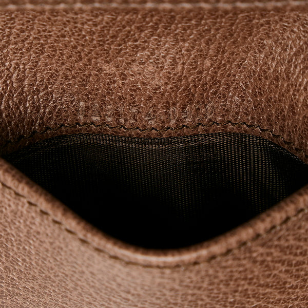 グッチ GGスプリーム オフィディア 三つ折り財布 ミニウォレット 523174 ブラウン PVC レザー レディース GUCCI 【中古】