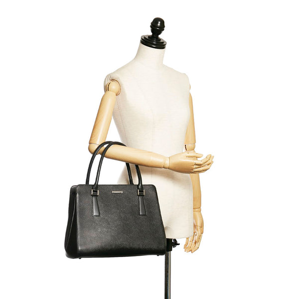バーバリー ノバチェック ハンドバッグ ブラック レザー レディース BURBERRY 【中古】