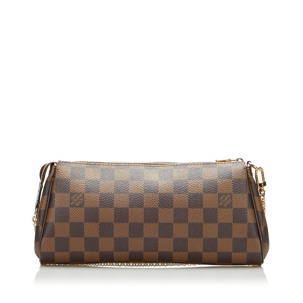 ルイ ヴィトン ダミエ エヴァ チェーン ハンドバッグ ショルダーバッグ 2WAY N55213 ブラウン PVC レザー レディース LOUIS VUITTON 【中古】
