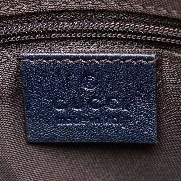 グッチ GGスプリーム 斜めがけ ショルダー 388924 ネイビー PVC レザー メンズ GUCCI 【中古】