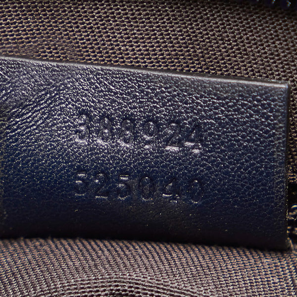 グッチ GGスプリーム 斜めがけ ショルダー 388924 ネイビー PVC レザー メンズ GUCCI 【中古】