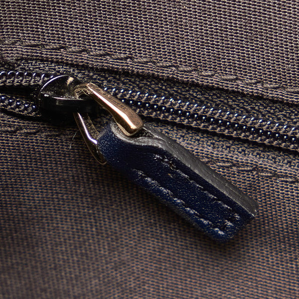 グッチ GGスプリーム 斜めがけ ショルダー 388924 ネイビー PVC レザー メンズ GUCCI 【中古】