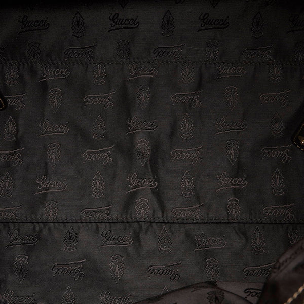 グッチ ニューブリッド ダブルG トートバッグ 162094 ブラック キャンバス パテントレザー レディース GUCCI 【中古】