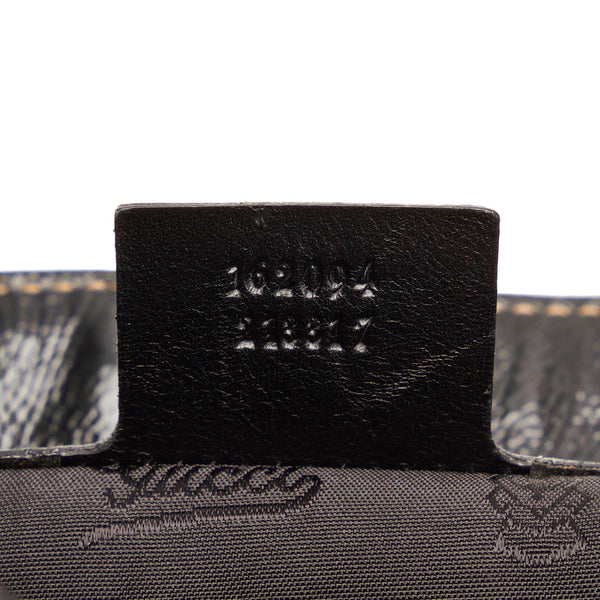 グッチ ニューブリッド ダブルG トートバッグ 162094 ブラック キャンバス パテントレザー レディース GUCCI 【中古】