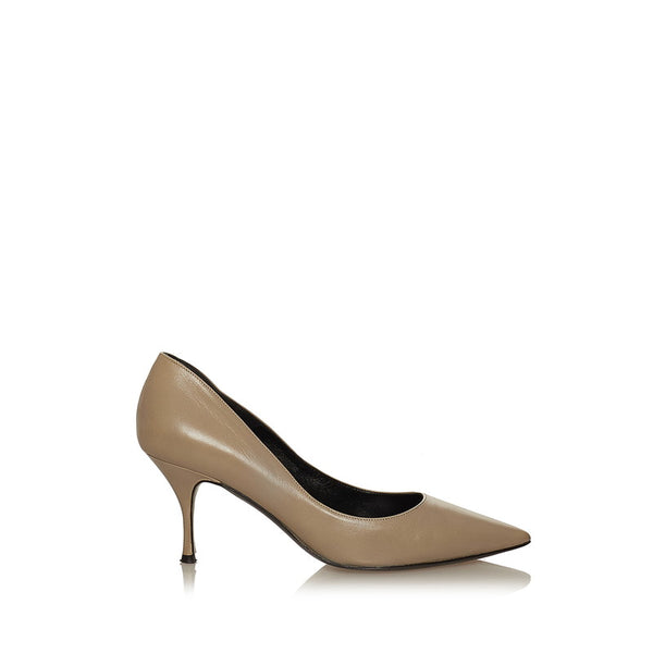 サルヴァトーレフェラガモ パンプス グレー レザー レディース Salvatore Ferragamo 【中古】