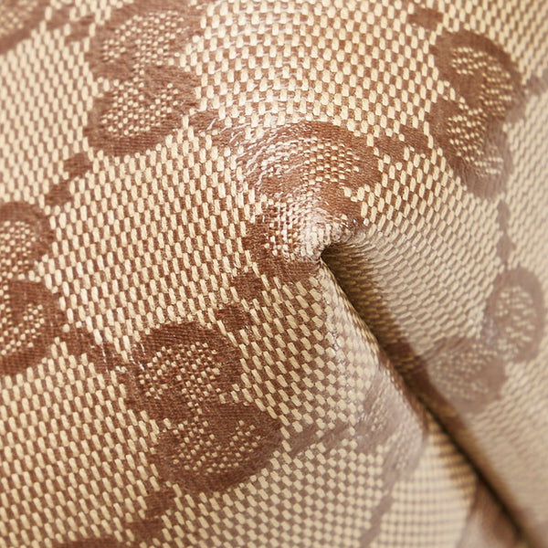 グッチ GGクリスタル トートバッグ ショルダーバッグ 265695 ブラウン ベージュ PVC レザー レディース GUCCI 【中古】