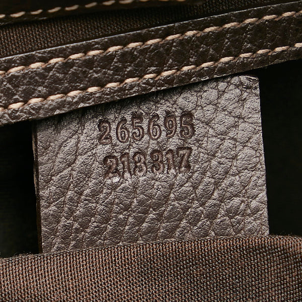 グッチ GGクリスタル トートバッグ ショルダーバッグ 265695 ブラウン ベージュ PVC レザー レディース GUCCI 【中古】