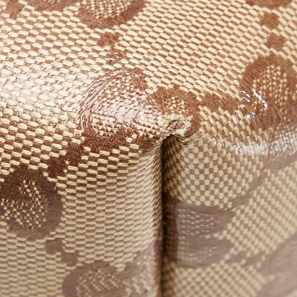 グッチ GGクリスタル トートバッグ ショルダーバッグ 265695 ブラウン ベージュ PVC レザー レディース GUCCI 【中古】