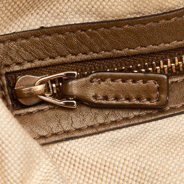 グッチ GG ハートビット ワンショルダー 269958 メタリックブラウン ナイロン レザー レディース GUCCI 【中古】