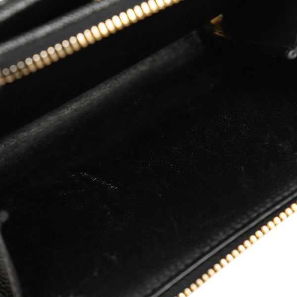 サンローラン モノグラム ラウンドファスナー 二つ折り財布 403723 ブラック レザー レディース SAINT LAURENT 【中古】