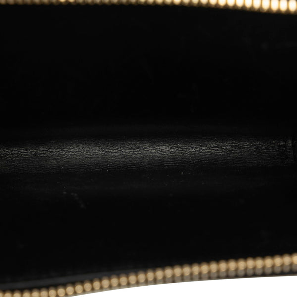 サンローラン モノグラム ラウンドファスナー 二つ折り財布 403723 ブラック レザー レディース SAINT LAURENT 【中古】