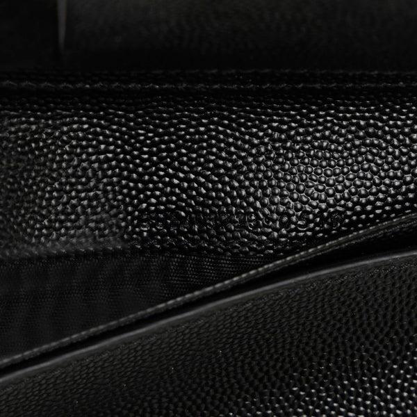 サンローラン モノグラム ラウンドファスナー 二つ折り財布 403723 ブラック レザー レディース SAINT LAURENT 【中古】