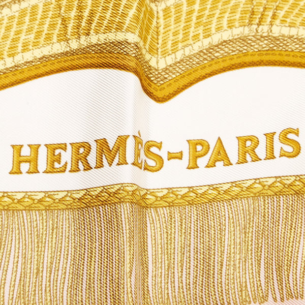 エルメス カレ90 Poste et Cavalerie サーベル飾袋 スカーフ ピンク シルク レディース HERMES 【中古】