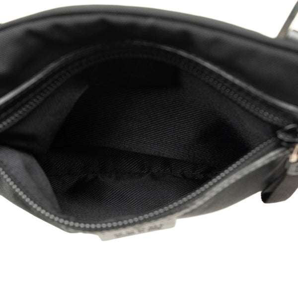 グッチ 斜め掛け ショルダーバッグ 90479 ブラック キャンバス レザー レディース GUCCI 【中古】