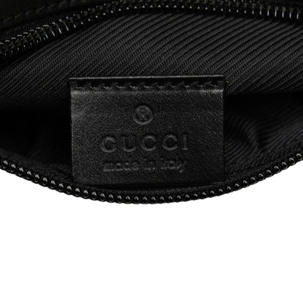 グッチ 斜め掛け ショルダーバッグ 90479 ブラック キャンバス レザー レディース GUCCI 【中古】