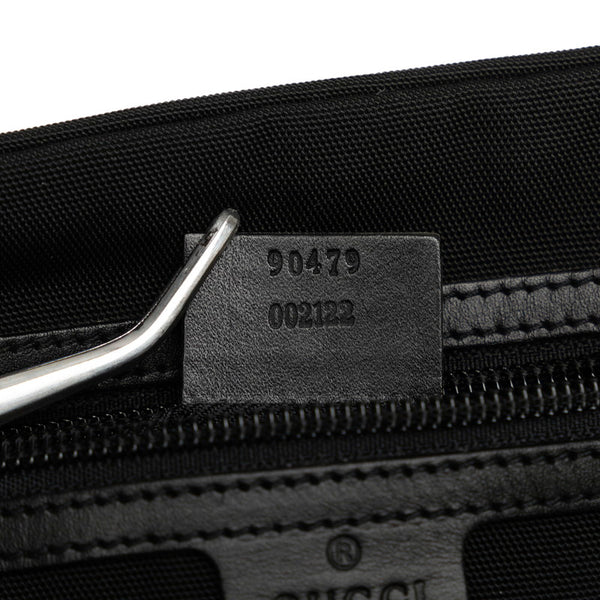 グッチ 斜め掛け ショルダーバッグ 90479 ブラック キャンバス レザー レディース GUCCI 【中古】