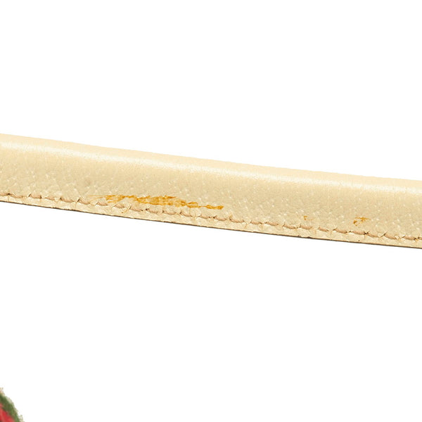 グッチ GGキャンバス シェリーライン プリンシー ハンドバッグ 161720 ベージュ ホワイト キャンバス レザー レディース GUCCI 【中古】